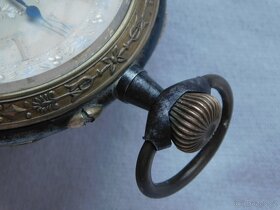 Starožitné masivní kapesní hodinky REGULATEUR, kovový cifern - 5