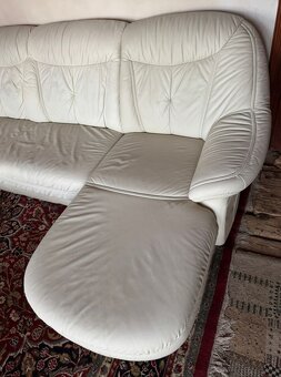 Světlá kožená sedačka do Účka, 4979 - 5