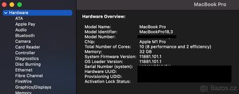 Macbook pro M1 PRO 14 , RAM 32GB, 14jádro GPU - 5