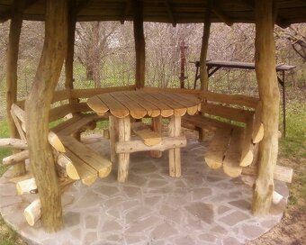 Srubový altán - průměr 5m - z kulatiny - 5