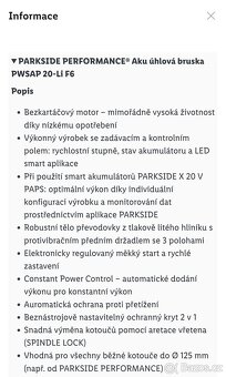 Aku bruska peformance 125 v kufru - 5