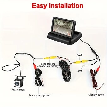 LCD monitor couvací kamery skládací 4.3" + KAMERA 2/1 KOMPL - 5
