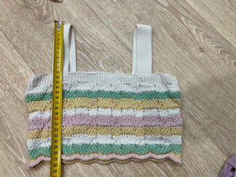 Dívčí crop top,tílka,trička H&M 146/152 - 5