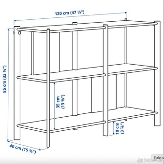 Ikea JÄTTESTA, policový regál, 120x85 cm - 5