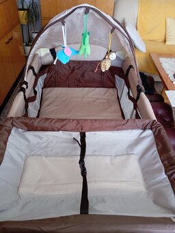 Dětská cestovní postýlka + matrace pěnová 6cm - 5