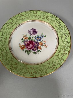 Kávová sada-zelenobílá se zlatým dekorem - 5