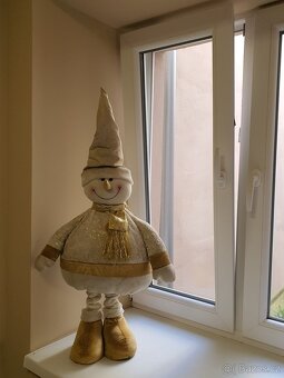 vánoční dekorace, velký skřítek, sněhulák - 5