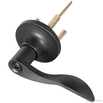 Set černých klik se zámkem, klíčky - 5