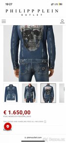 Prodám Philipp Plein Jeans Jacket s krystal lebkou na zádech - 5