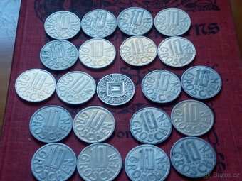 STŘÍBRNÝ 1/2 SCHILLING+10 GROSCHE-20 KS - 5