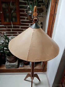Originální stará dřevěná lampa. - 5
