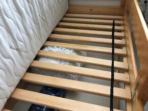 Smrková kvalitní postel + matrace z líné bio pěny - 90 x 200 - 5