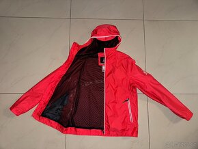 Červená turistická bunda šusťákovka Decathlon 158/164/170 - 5