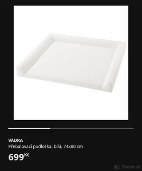 Přebalovací pult - nástavec na komodu MALM + regál za - 5
