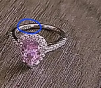Nový dámský stříbrný prsten 925 slza slzicka růžový kámen - 5