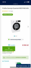 Pračka Gorenje Essential WESI74AS bílá - 5