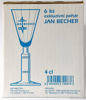 Skleničky Jan Becher, sada 6 ks - 5