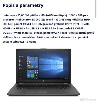 Notebook HP 250 G6 (8VV06ES#BCM) šedý - 5