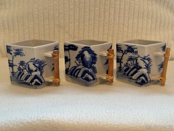 Stará čínská čajová souprava- modrobílé barvy. - 5