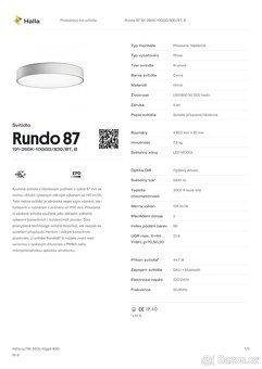 Prodám designová stropní LED svítidla Halla – 1× 400 mm, 2× - 5