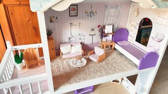 XXL bytelný domeček pro panenky, dům pro Barbie, dollhouse - 5