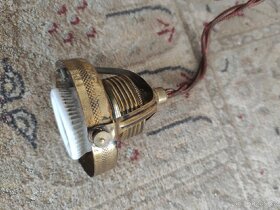 Stará mosazná stahovací lampa bez širmu - 5