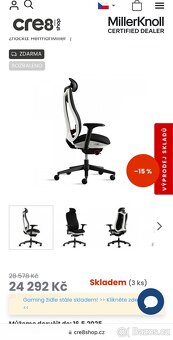 kancelářská židle Herman Miller Vantum Polar White - 5