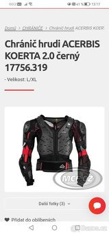 Prodám hrudní chránič vestu acerbis koerta 2.0 - 5