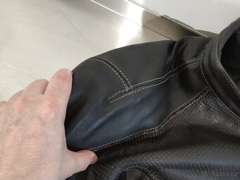 Luxusní Kožená motorkářská bunda FRANK THOMAS s chrániči. - 5