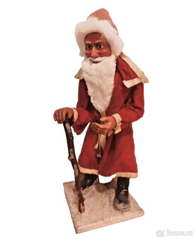 Starožitná kývačka na hlavu Santa Clause +67 cm+ kolem roku - 5