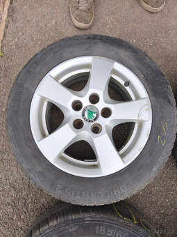 Alu kola ŠKODA 6X14 ET43 Fabie VČETNĚ PNEU - 5