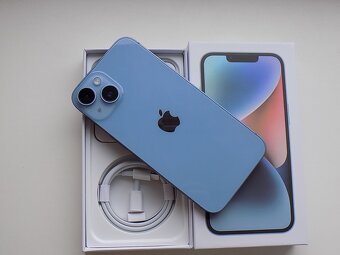 APPLE iPhone 14 128GB Blue - ZÁRUKA - TOP STAV - 5
