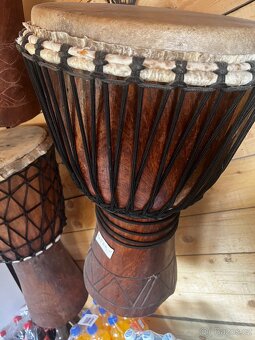 Ručně dělaný africký buben z Konga – 60 cm - 5