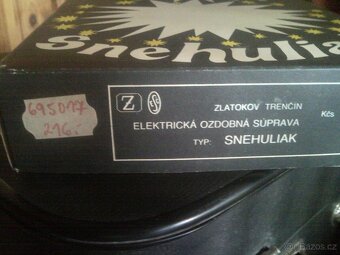 VÁNOČN SVĚTÝLKA retro SNEHULIAK ZLATOKOV - 5