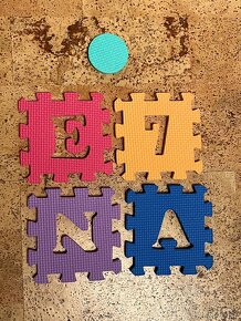 Pěnové puzzle 2x26ks abeceda 8ks navíc 9ks čísla a ks navíc - 5
