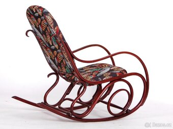 [ 4284 ] Houpací křeslo Thonet nové čalounění. - 5
