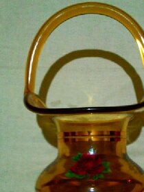 Skleněné košíčky 2Ks V.22cm průměr 15cm super stav. - 5