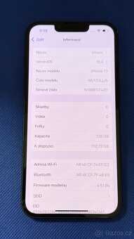 iPhone 13 128GB Black, pěkný stav - 5