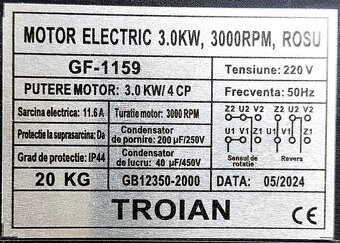 Elektromotor s řemenicí 220V 3kW 3000ot. - 5