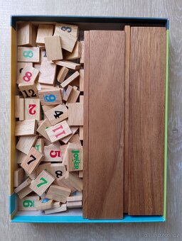 Rummy / Rummikub - dřevěná logická hra s čísly - 5