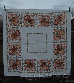 Retro ubrus květinový - 5