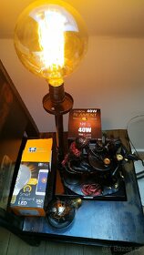 Figurální lampa, starožitná lampička - 5