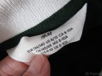 Dívčí tmavě zelená bavlněná mikina s nápisem H&M - 5