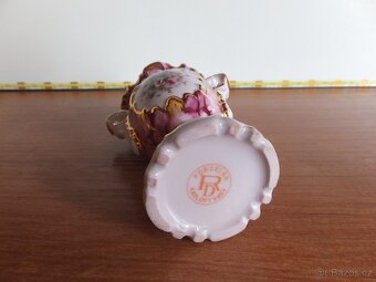 Růžový porcelán, krásná vázička amfora č. 1. znač. RD. - 5