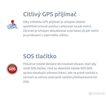 GPS GSM SOS tlačítko pro seniory s detekcí pádu - 5