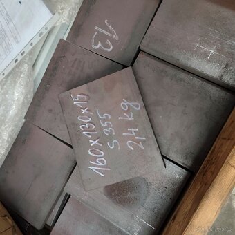 Ocel plochá 160x130x15 materiál S355J2 jakost ČSN 11 503 - 5