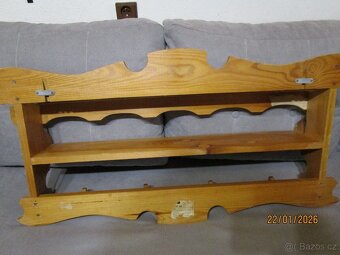 Polička kuchyňská dřevěná - 5