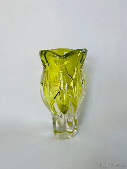 Jozef Hospodka Váza 18 cm, citrínové hutní sklo - 5