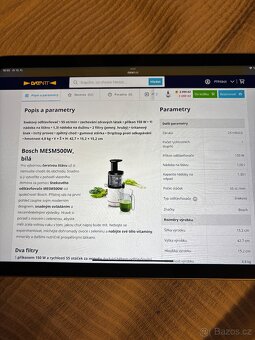 Odšťavňovač Bosch MESM500W bilý - 5