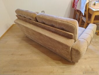 Rozkládací pohovka (gauč) béžová - 5